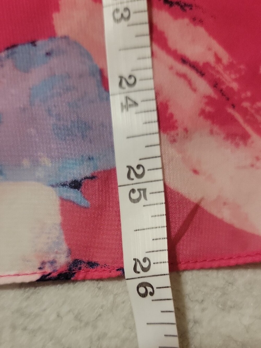 Kasper XL Pink Floral Chiffon Flounce Ruffle Sleeve Blouse Top - Picture 10 of 14